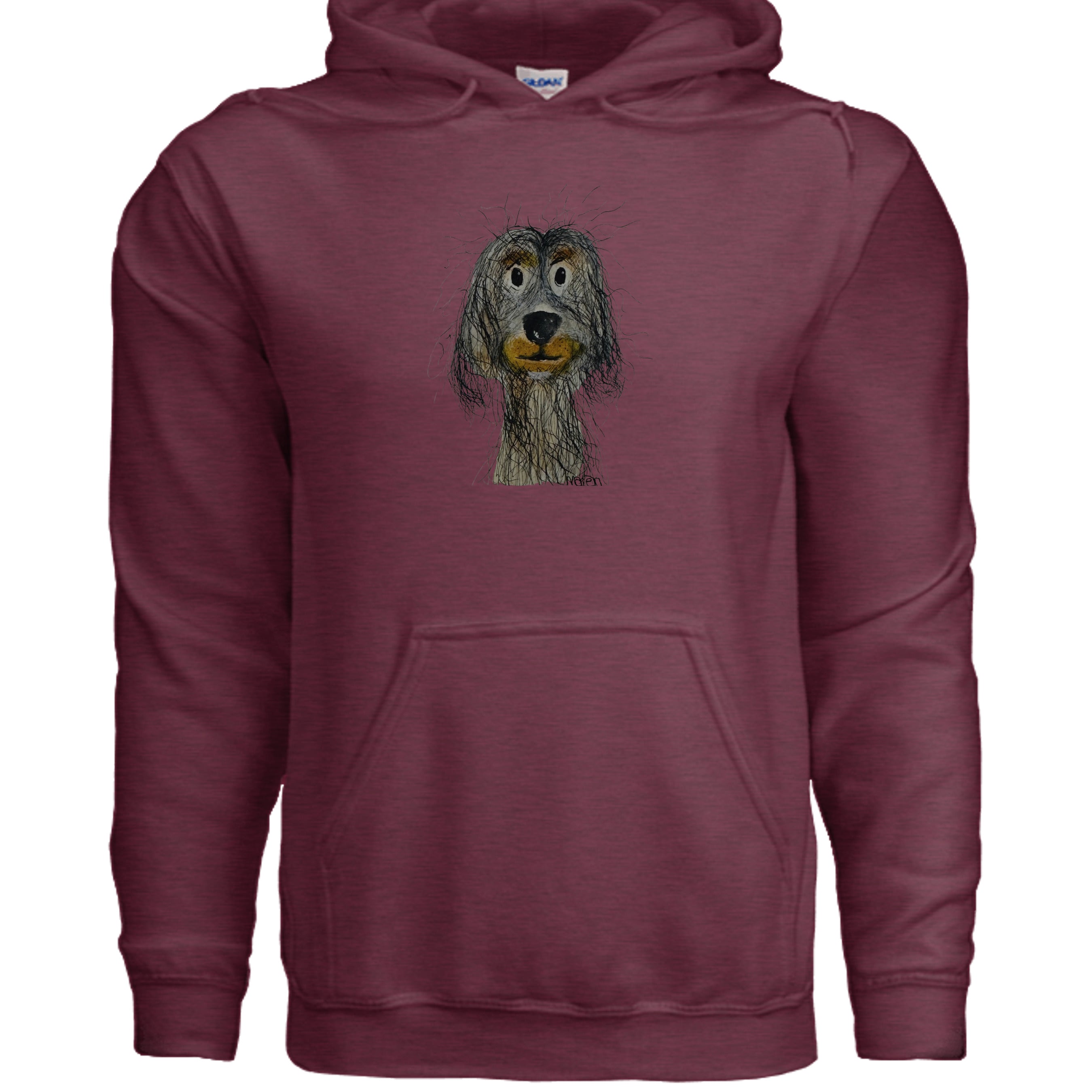 Heather Sport Dark Maroon - G185 - FRONT